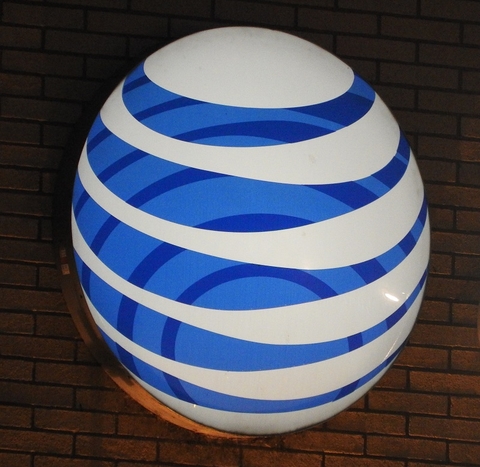 ATT big blue sign AT&T