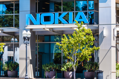 Nokia building logo Nokia building logo