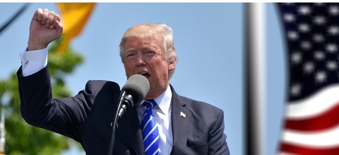 trump and flag trump