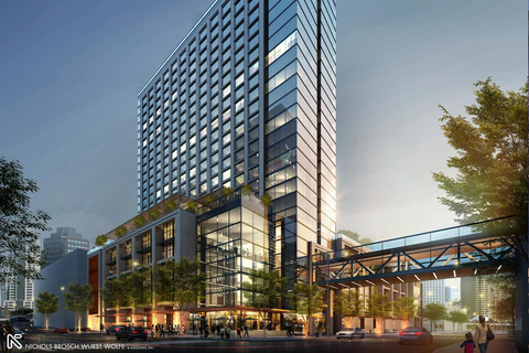 JW Marriott Tampa Nichols Brosch Wurst Wolfe & Associates, Champalimaud Design team up for luxury Marriott hotel at $3B Water Street Tampa project.
