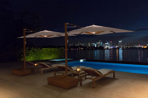 TUUCI TUUCI introduced automatic functions for its parasols, available in the single and dual Ocean Master MAX and Plantation Max Cantilever Parasols.