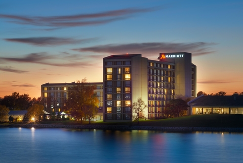 Kansas City Marriott Exterior THG kicked off its renovation celebration on April 11 with a ribbon cutting ceremony and travel themed entertainment from around the world, followed by tours of the 381-room property.