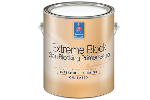 Extreme Block primer/sealer The new oil-based primer reduces the need for repaints by sealing off stains such as smoke, fire and nicotine.