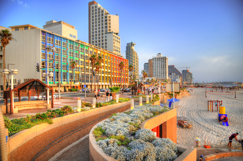 Tel Aviv Promenade The Tel Aviv Promenade runs along the Mediterranean seashore in Tel Aviv.