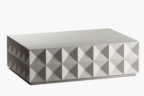 Iluze cocktail table San Diego-based Stone Yard Inc introduced a new geometric cocktail table, designed by founder and lead designer Mitch Brean.
