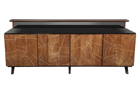 #8726 gold leaf chest With gold leaf rubbed into the uneven grain of the wood, #8726 has a striking metallic look.