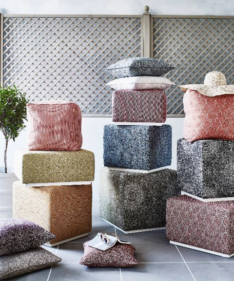 Al Fresco collection Unlike traditional waterproof outdoor fabrics, the new Al Fresco collection is soft to the touch and is, therefore, comfortable to sit or lie on.
