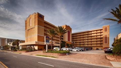Best Western Castillo Del Sol in Ormond Beach, Fla. The hotel is close to the corporate headquarters for NASCAR, the International Motor Sport Association and the International Speedway Corporation.