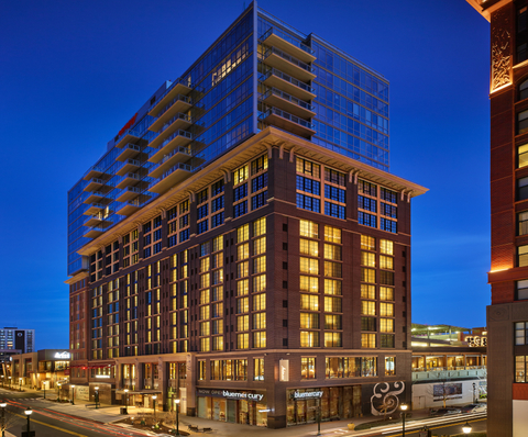Canopy by Hilton Washington DC Bethesda North Exterior of the hotel in the evening