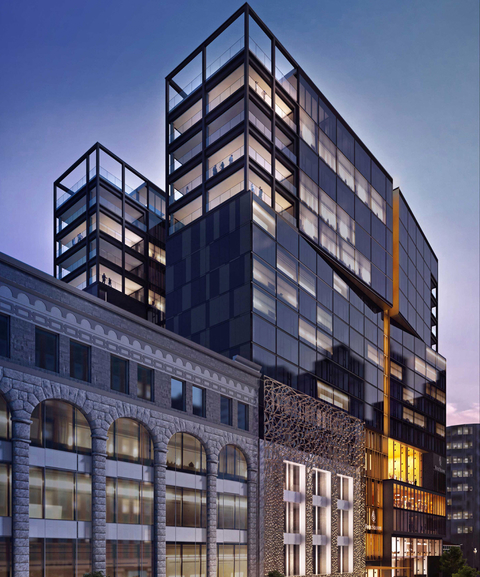 Four Seasons Hotel Montreal Atelier Zébulon Perron designs Marcus in new Four Seasons Hotel Montreal.