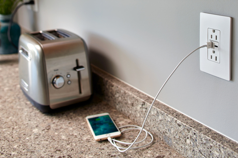 Radiant ultra-fast USB outlet from Legrand With 6.0 amps of power, the outlet allows users to charge devices up to 40% faster than average.
