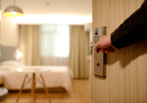 hotel room door