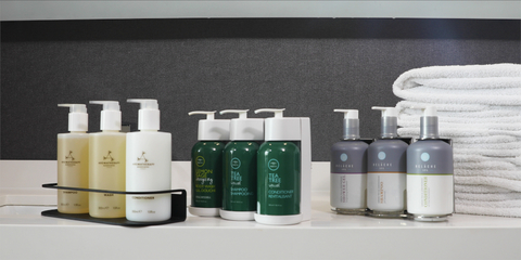 Marriott Large Amenity Bottles Three sets of larger amenity bottles