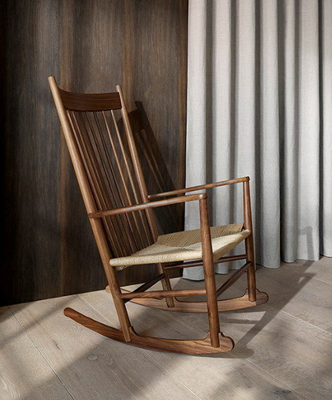 J16 rocking chair Fredericia is slated to introduce the iconic chair in solid walnut.