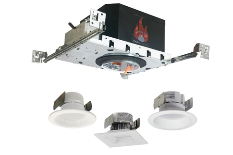Nora NFBIC firebox housings Nora Lighting introduced a redesigned series of two-hour fire-rated downlight housings that can be used in either LED dedicated or line voltage installations.