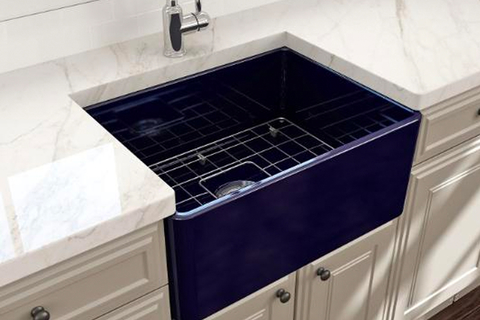 Fireclay kitchen sink For Bocchi, buyers who want the look of porcelain but at a slightly lower cost and with less maintenance, fireclay is still the best bet.