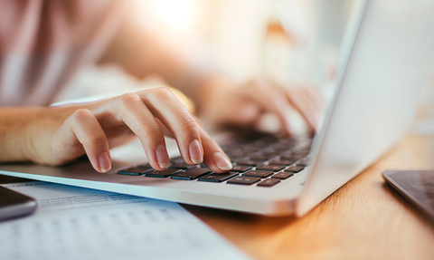 Computer Stock Image Somebody uses a computer