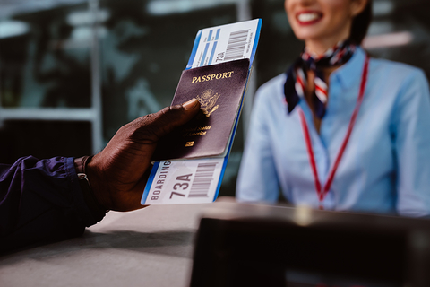 boarding pass and passport at airport boarding pass and passport at airport
