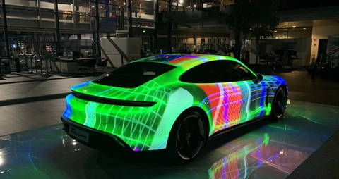 Hippotizer turbo-boosts Porsche Taycan launch