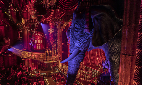 set design for Moulin Rouge Broadway
