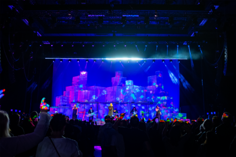 projection mapping The Human League concert tour design
