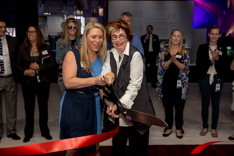 LDI show manager Jessi Cybulski and LDI founder Pat MacKay cut the ribbon to LDI2018 LDI-0251.jpg
