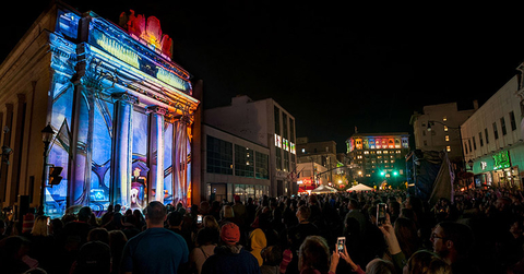 One Giant Leap by Favorite Color projection mapping