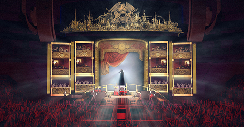 set rendering and video content for Queen + Adam Lambert Rhapsody Tour