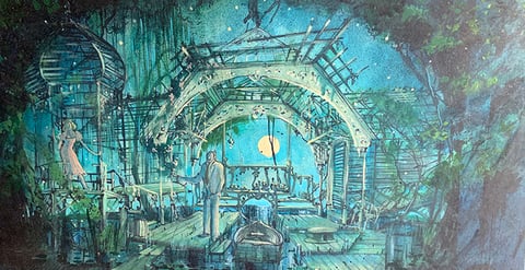 set design sketch for Tally's Folly