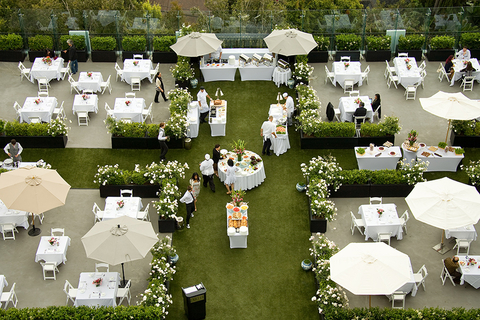 London West Hollywood at Beverly Hills tables and chairs outdoors