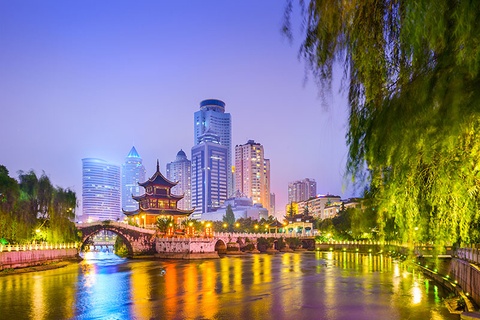 Guiyang China Credit SeanPavonePhoto iStock Getty Images Plus Getty Images Cityscape of Guiyang, China at night