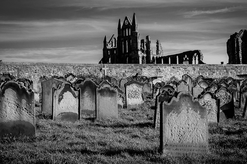 Whitby, England // Photo by stanciuc/iStock/Getty Images Plus/Getty Images Whitby, England during Halloween