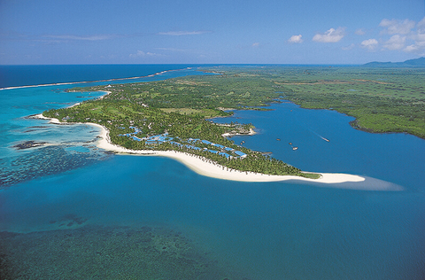 One&Only Le Saint Geran, Mauritus - editorial only One&Only Le Saint Geran, Mauritus on a beach peninsula