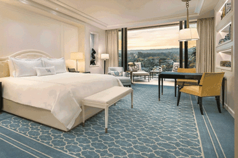 Waldorf Astoria Beverly Hills The 119 guestrooms and 51 suites are spread across 12 stories with Art Deco-influenced designs from Gensler and Pierre-Yves Rochon.