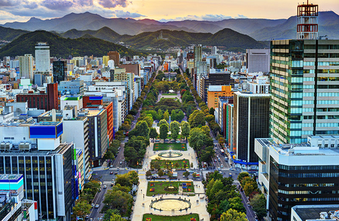 Odori Park Sapporo Japan Getty Cityscape of Sapporo, Hokkaido, Japan at Odori Park.