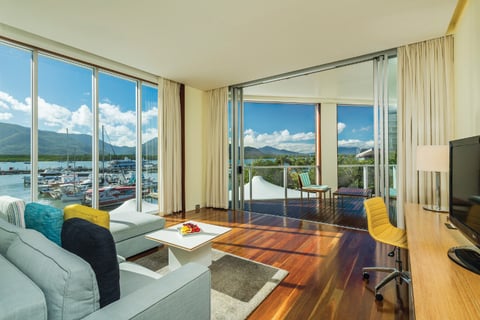 Shangri-La Hotel, The Marina, Cairns - Horizon Club Suite A view inside the Horizon Club Suite at Shangri-La Hotel, The Marina, Cairns