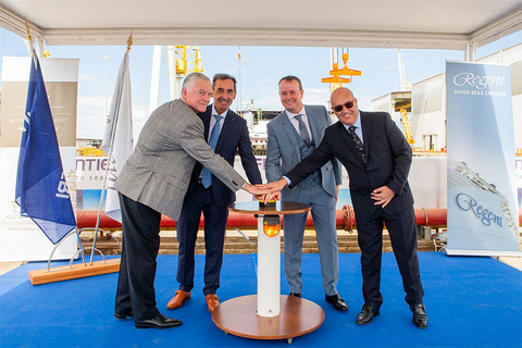 Regent Seven Seas Splendor Keel Laying Ceremony Editorial Regent Seven Seas Splendor Keel Laying Ceremony