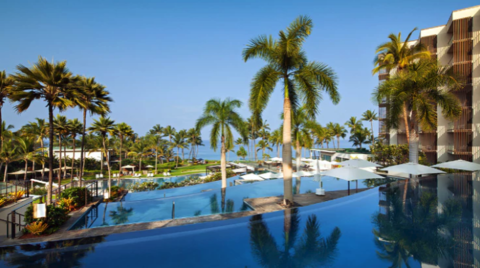 Andaz Maui Though revenues were down due to a lag in contributions from Hyatt's owned and leased hotels, the company’s net income was up 643.6 percent over the same period last year.