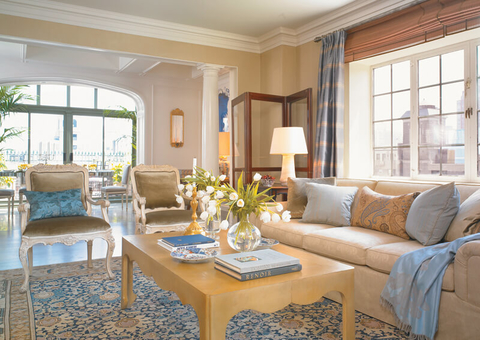 The Lowell The Lowell’s Penthouse Suite is spread over 3,000 square feet of space. Shown here is the living area of the suite.