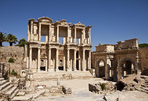 Ephesus Kusadasi Turkey Getty Photograph of the Library of Celsus at Ephesus