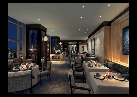 Ritz-Carlton, Tokyo, Azure 45 restaurant restaurant with tables and chairs