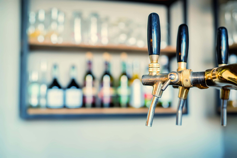 Cocktails taps in a bar Cocktail tap system in a bar