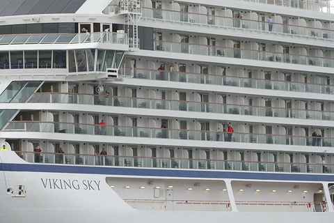 Viking Sky after arrival in Molde, Norway Viking Sky after arrival in Molde, Norway