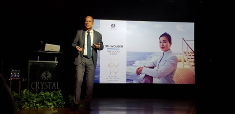 Tom Wolber President and CEO Crystal Cruises Crystal Sales Gala 2019 Photo by Susan J. Young Editorial Use Only Tom Wolber President and CEO Crystal Cruises Crystal Sales Gala 2019 Photo by Susan J. Young Editorial Use Only