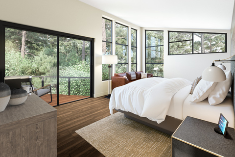 Canyon Ranch Retreat - Woodside King Treehouse Image of a bedroom with king-sized bed