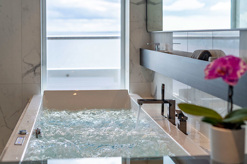 Scenic Eclipse Spa Suite Editorial The bathtub in the Scenic Eclipse Spa Suite