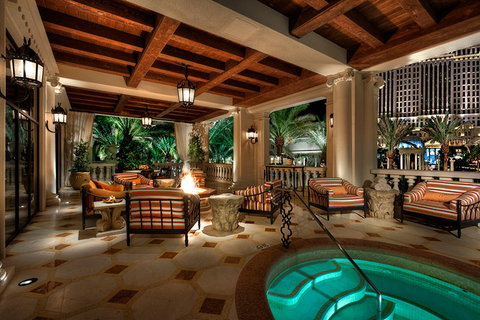 Marcus Aurelius Villa Editorial Terrace of the Marcus Aurelius Villa at the Caesars Palace Las Vegas