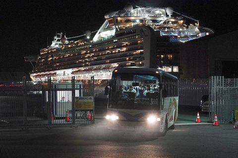 Diamond Princess Disembarkation Editorial AP Newscred Travel Group Only Buses carrying Australian passengers from the quarantined Diamond Princess cruise ship leave a port in Yokohama, near Tokyo.