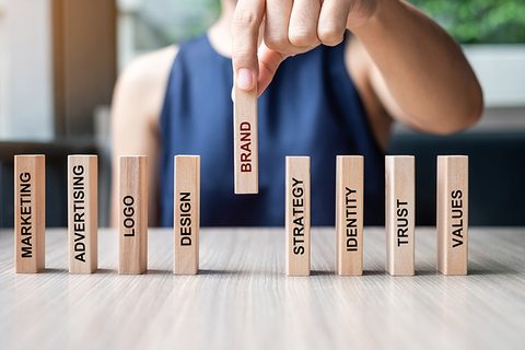 Marketing, Advertising, Logo, Design, Strategy, Identity, Trust and Values - marketing wooden blocks Marketing, Advertising, Logo, Design, Strategy, Identity, Trust and Values - marketing wooden blocks