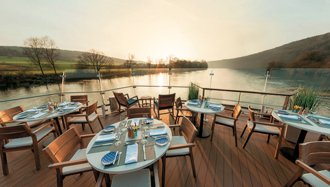 Viking CC Longships Aquavit River Sunset Viking CC Longships Aquavit River Sunset